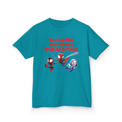 Kids Superhero Tee - Saving the World One Web At A Time