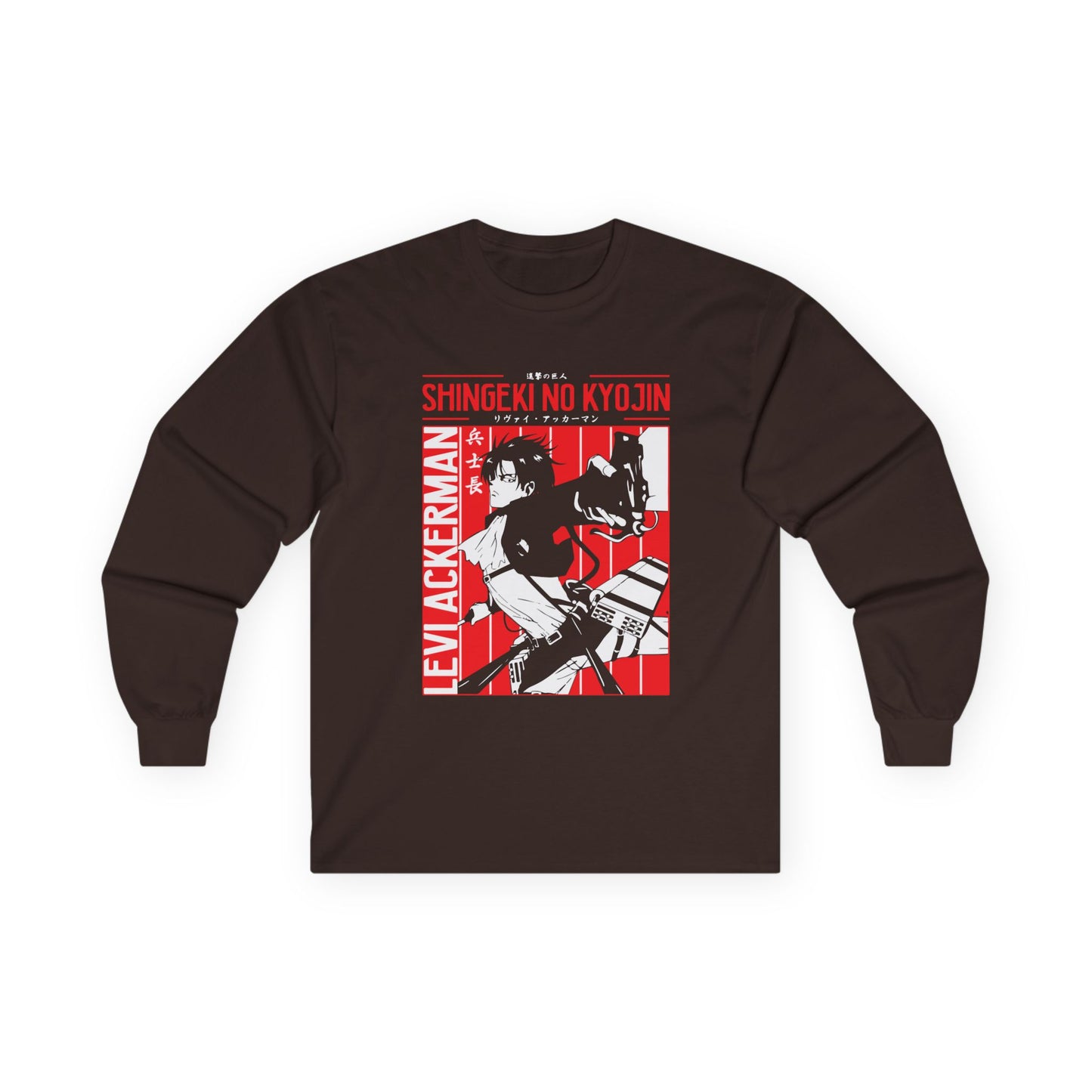 Attack on Titan Levi Ackerman Long Sleeve Tee — Shingeki No Kyojin Anime Shirt