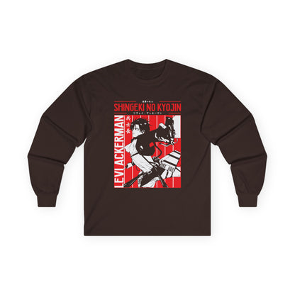 Attack on Titan Levi Ackerman Long Sleeve Tee — Shingeki No Kyojin Anime Shirt
