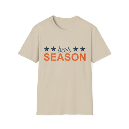 Beer Season Unisex Softstyle T-Shirt, Funny T-Shirt for Beer Lovers, Gift for Friends, Custom Apparel, Summer BBQ Outfit, Casual Wear