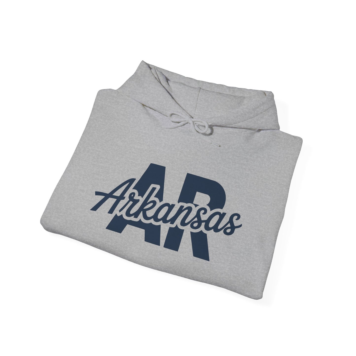 Arkansas AR Script Hoodie — Retro State Pride Pullover