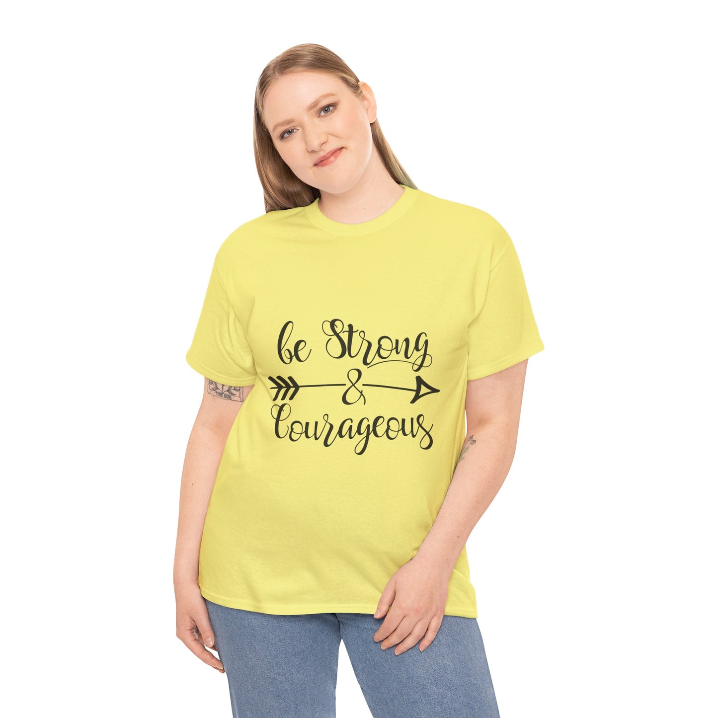 Be Strong & Courageous Unisex Heavy Cotton Tee