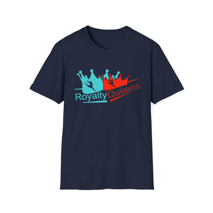Royalty Queens Unisex T-Shirt, Softstyle Tee for Girls, Crown Graphic, Birthday Gift, Queen's Day Celebration, Casual Wear