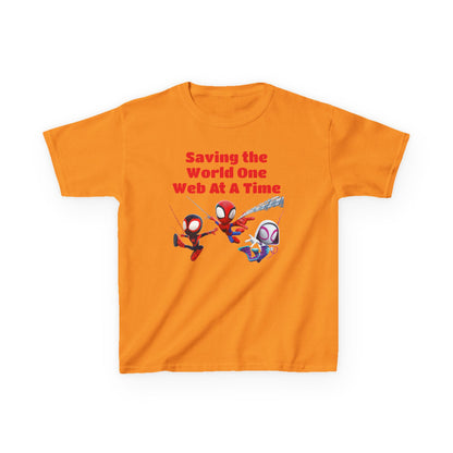Kids Superhero Tee - Saving the World One Web At A Time