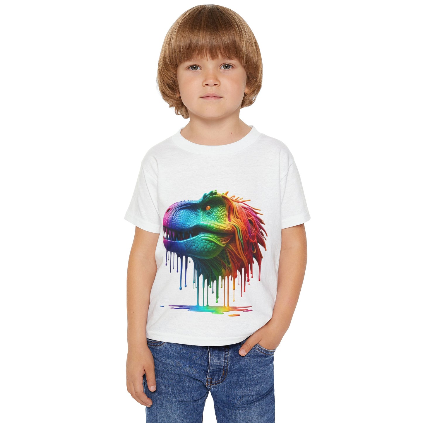 Rainbow T-Rex Toddler T-Shirt - Fun & Colorful Dino Tee for Kids