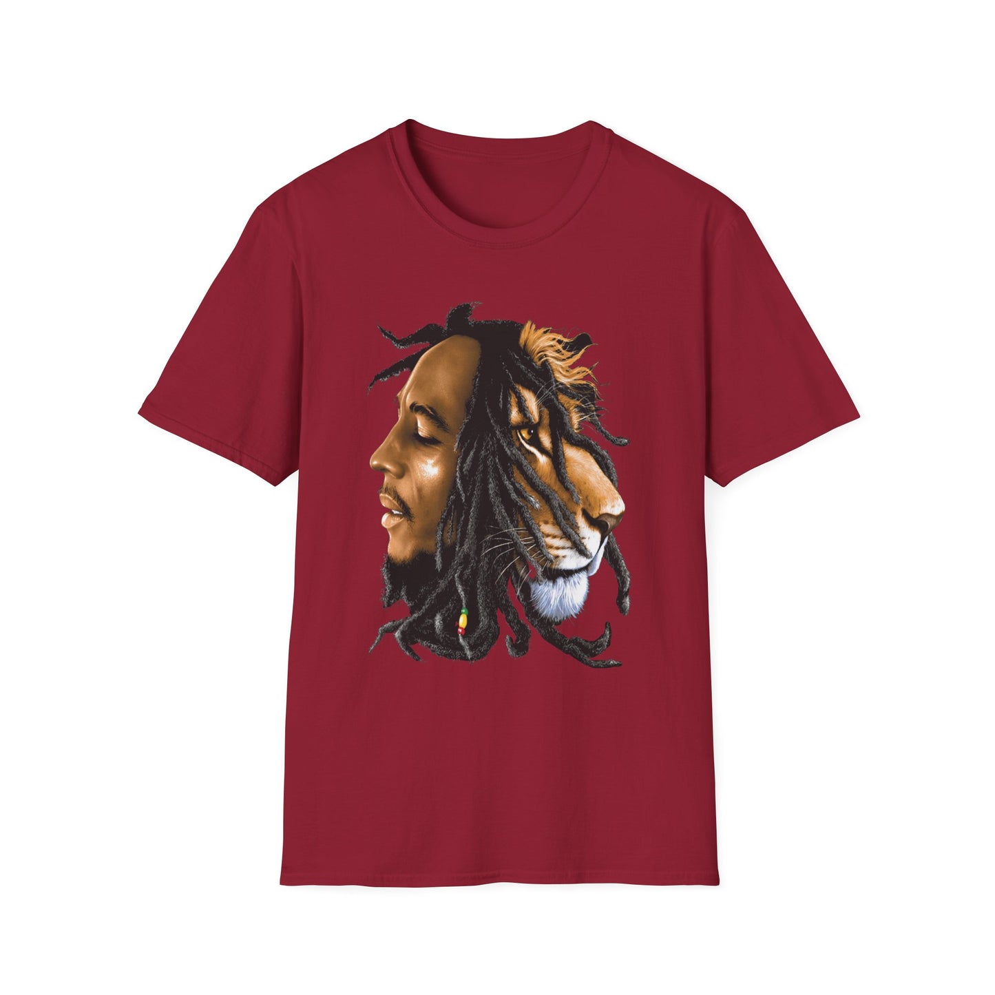 Rasta Lion Unisex Softstyle T-Shirt - Reggae Vibes Inspired Apparel