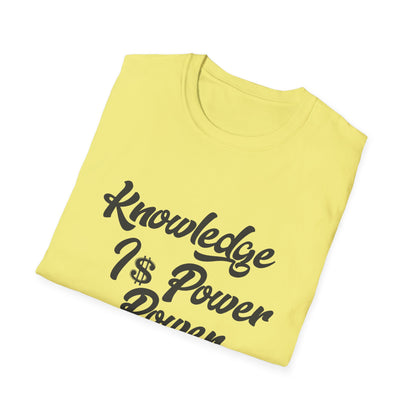 Knowledge Is Power Unisex Softstyle T-Shirt - Stylish Motivational Tee