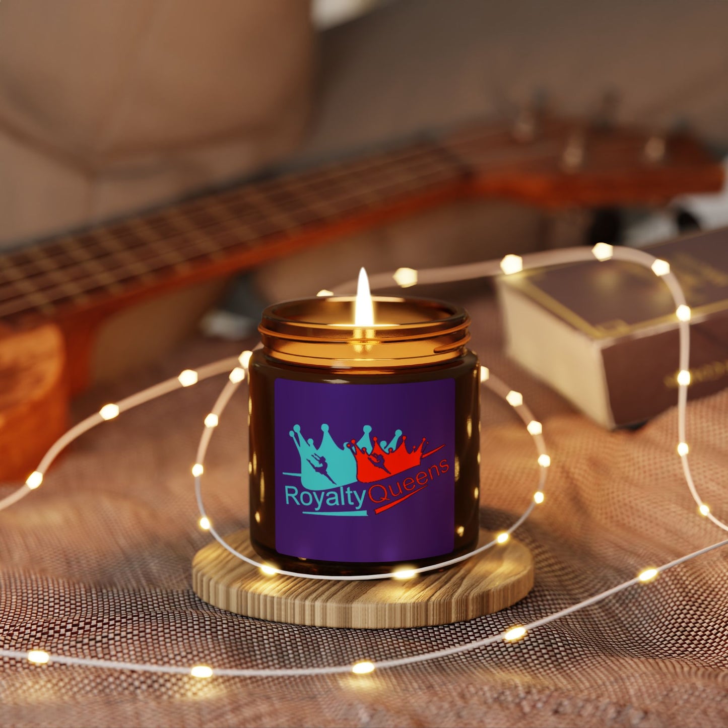 Royalty Scented Soy Candle, Amber Jar, Aromatherapy Gift, Home Decor, Relaxation Candle, Multi-Size, Unique Gift Idea