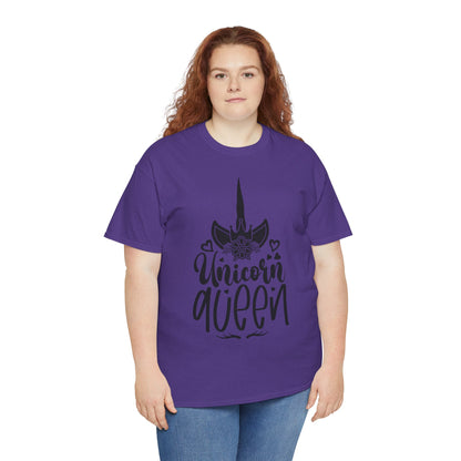Unicorn Queen Unisex Heavy Cotton Tee - Fun and Playful Graphic T-Shirt for Unicorn Lovers
