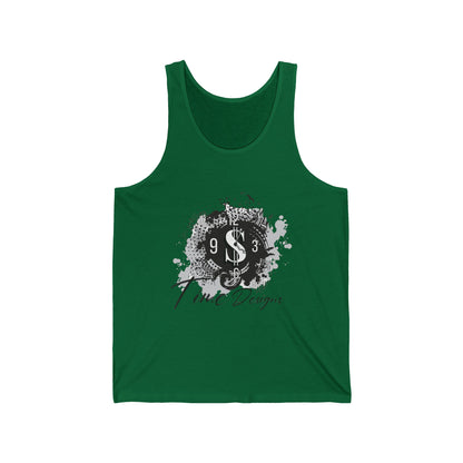 Stylish Unisex Jersey Tank - Time Design Graphic Tee