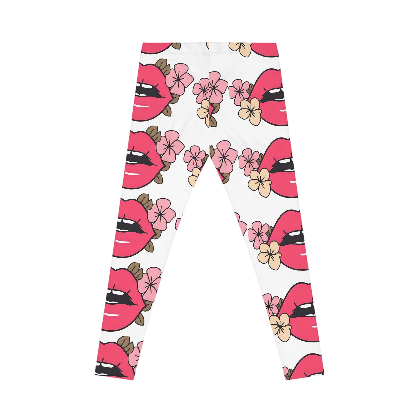 Playful Floral Leggings - Trendy, Comfortable Activewear for Women | Perfect for Yoga, Everyday Use, Spring Fashion, Gifts