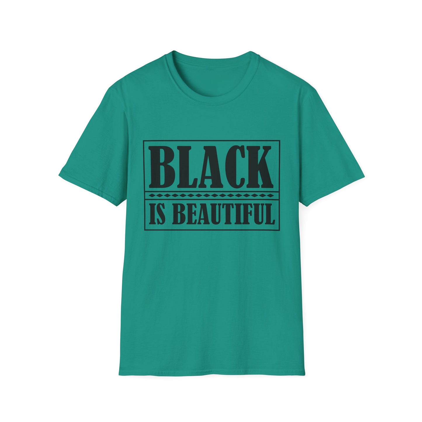 Unisex Softstyle T-Shirt, "Black is Beautiful" Tee, Affirmation Shirt, Everyday Wear, Gift for Activists, Comfort and Style