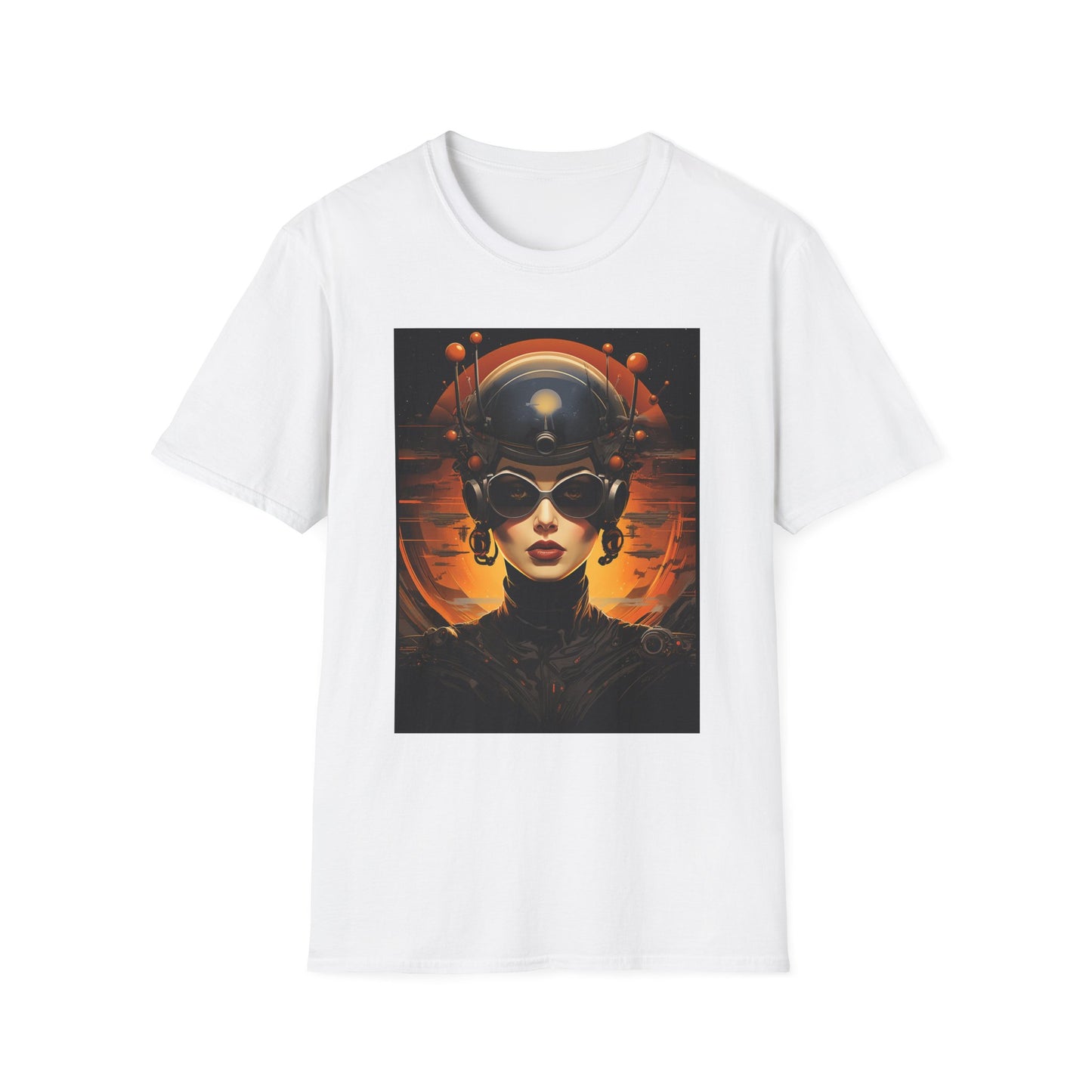 Futuristic Graphic Tee - Unisex Softstyle T-Shirt with Sci-Fi Design