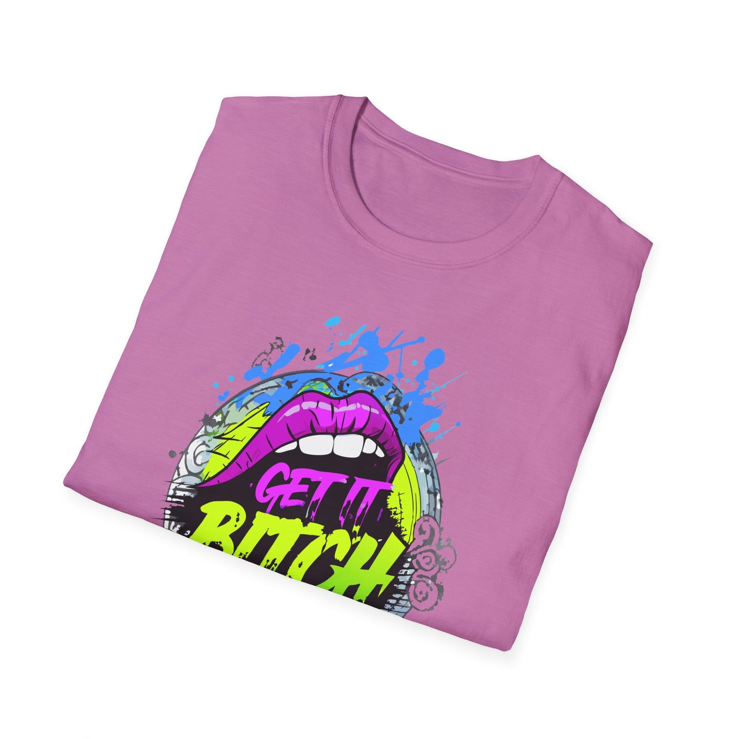 Colorful Graphic Tee for Fun Spirits | Get It Bitch Design, Unisex T-Shirt, Gift for Friends, Casual Wear, Party Shirt