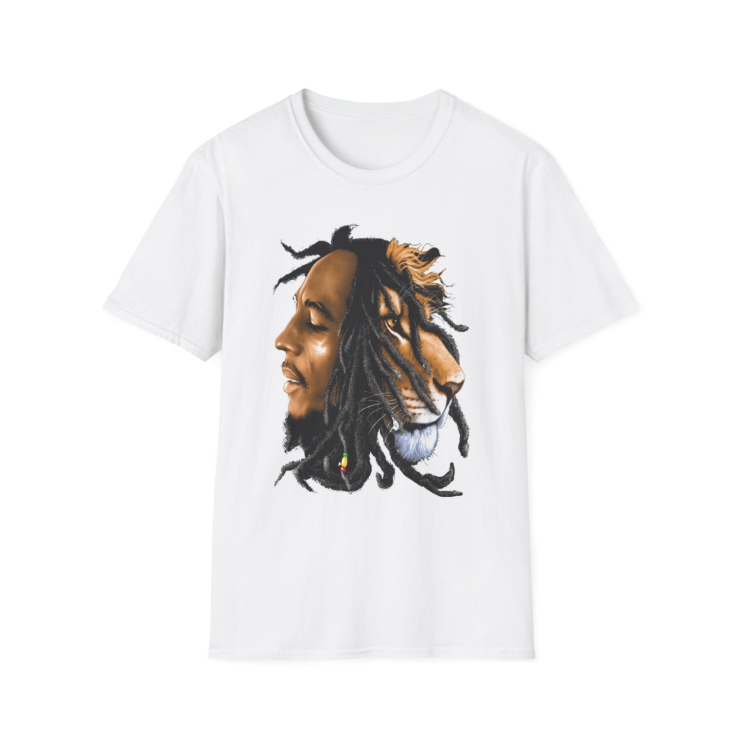 Rasta Lion Unisex Softstyle T-Shirt - Reggae Vibes Inspired Apparel