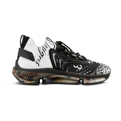 Stylish Men's Mesh Sneakers with Unique Graphic Design