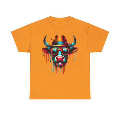 Cool Cow Graphic Unisex Heavy Cotton Tee - Fun Party T-Shirt