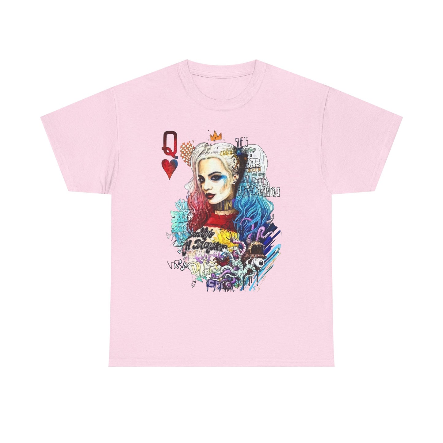 Harley Quinn Inspired Unisex Heavy Cotton Tee - Bold Graphic Design