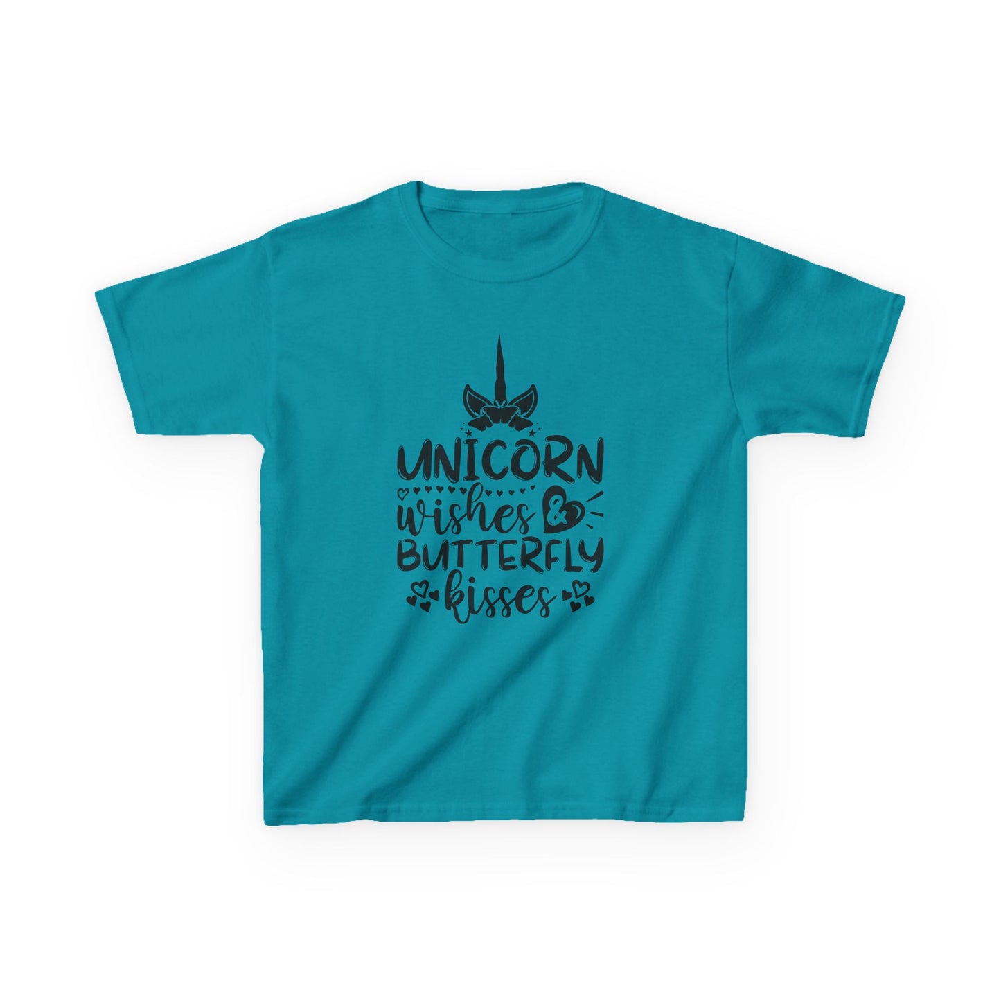 Unicorn Wishes Kids Tee - Adorable Heavy Cotton T-Shirt for Magical Moments