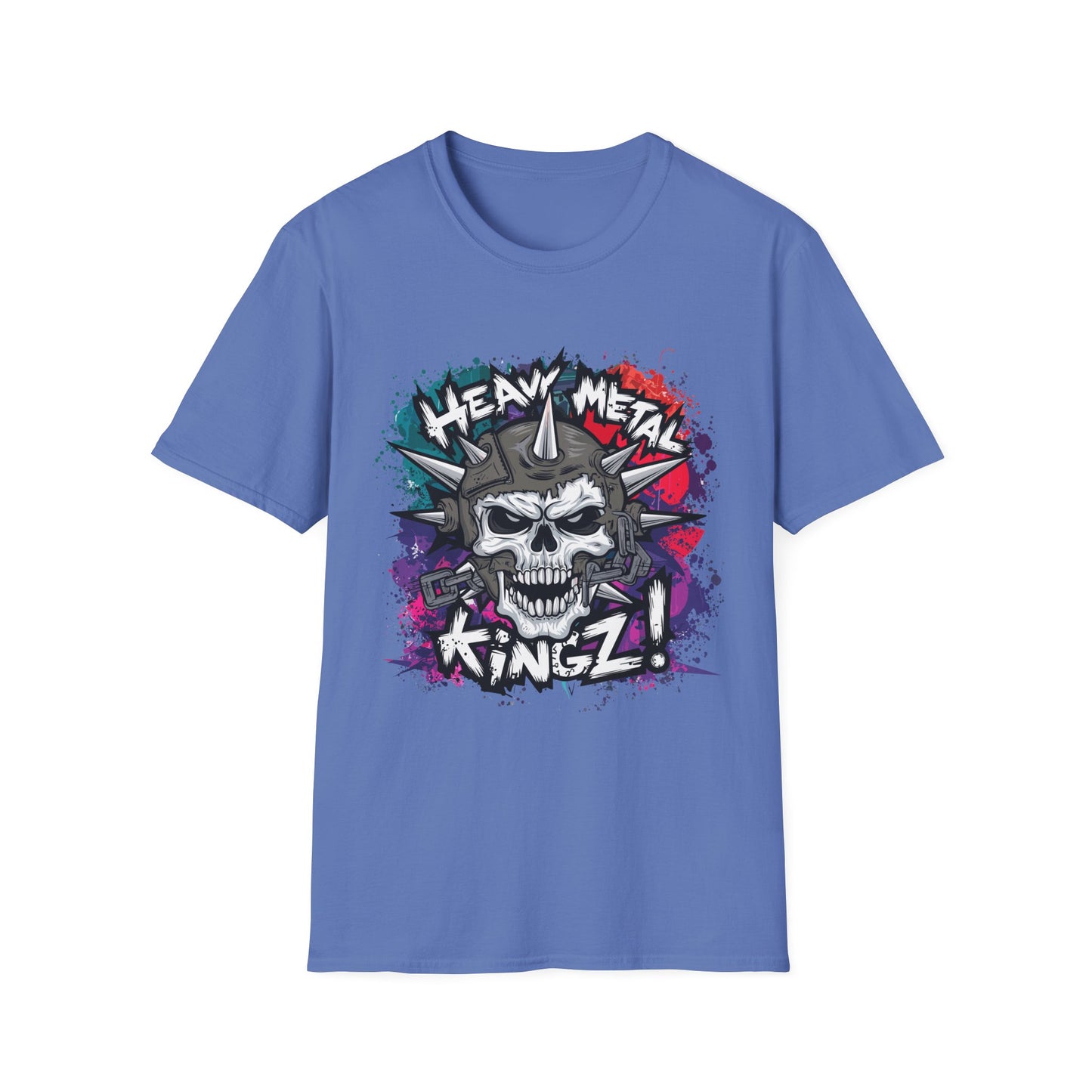 Heavy Metal Kingz Unisex Softstyle T-Shirt, Rock Music Tee, Gift for Metalheads, Concert Apparel, Edgy Graphic Shirt