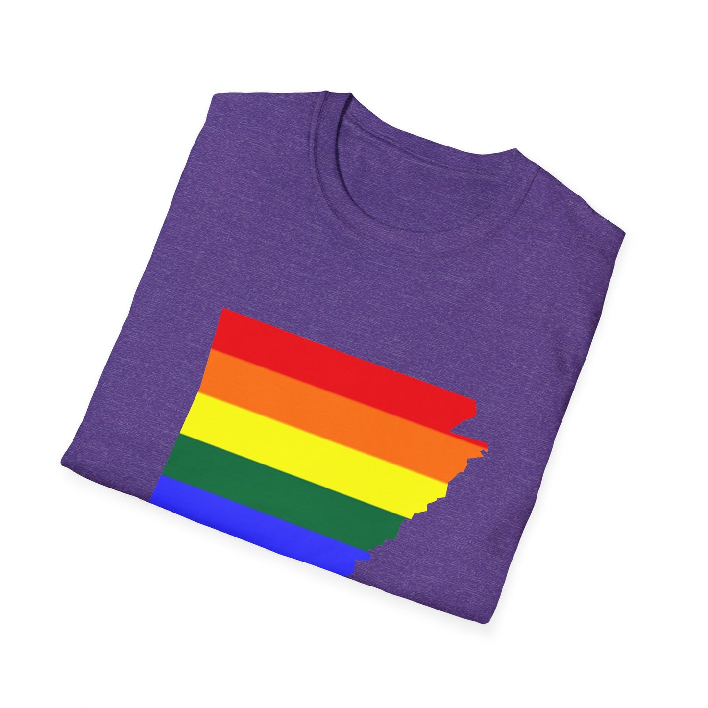 Pride Arkansas T-Shirt, Unisex Rainbow Tee, LGBTQ+ Apparel, Softstyle T-Shirt, Equality Shirt, Gift for Pride Month