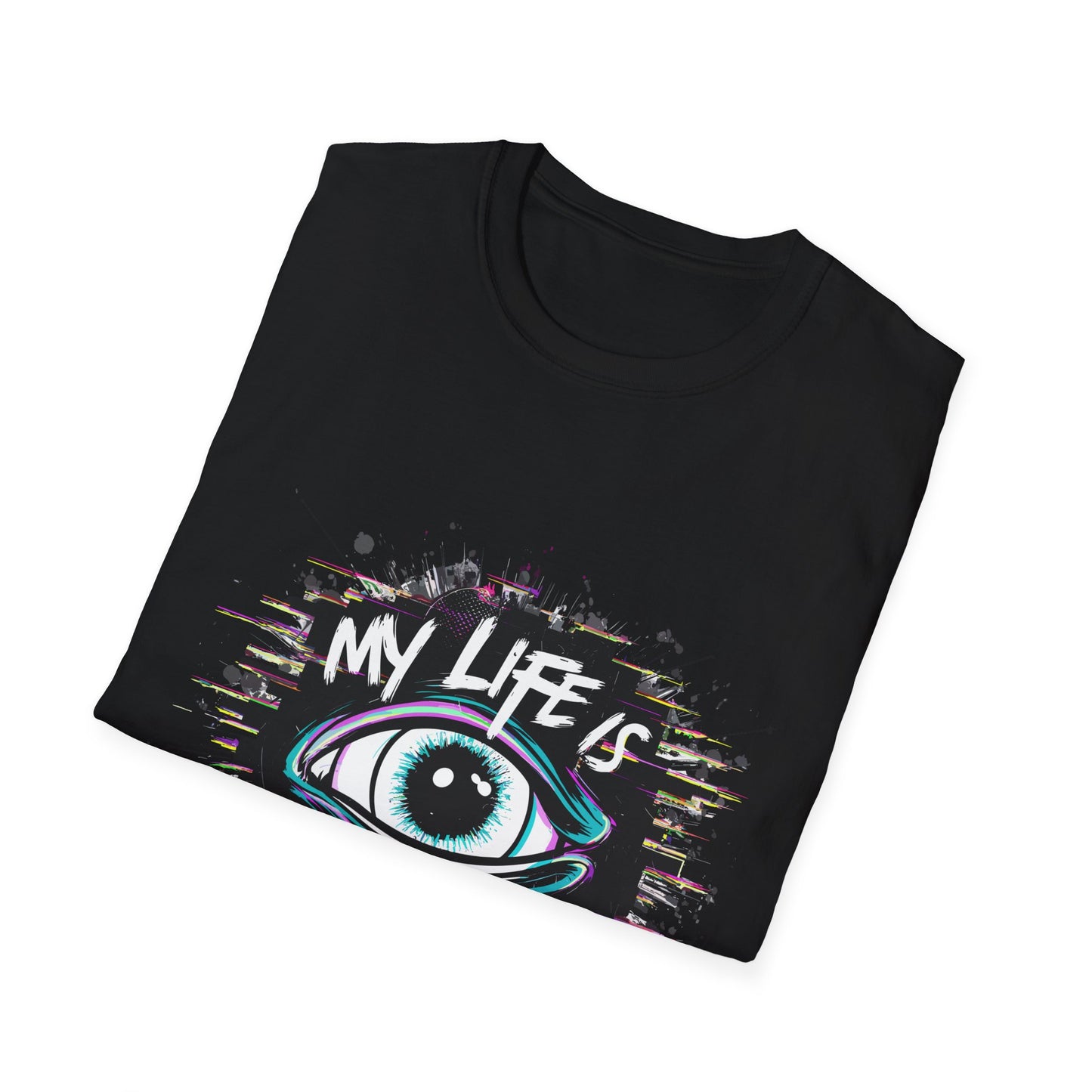 Unisex Hypnotized Eye T-Shirt, Softstyle Tee, Cool Graphic Shirt, Gift for Dreamers, Casual Wear, Trendy Fashion Tee