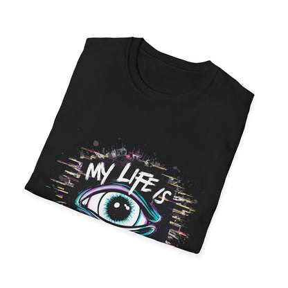 Unisex Hypnotized Eye T-Shirt, Softstyle Tee, Cool Graphic Shirt, Gift for Dreamers, Casual Wear, Trendy Fashion Tee
