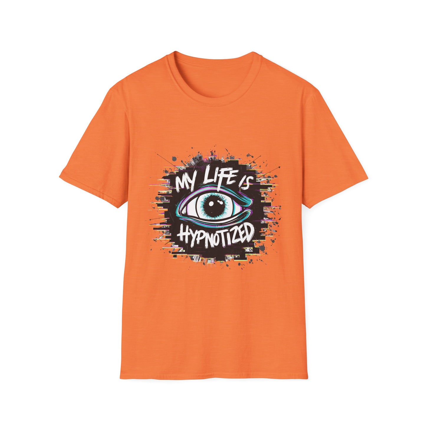 Unisex Hypnotized Eye T-Shirt, Softstyle Tee, Cool Graphic Shirt, Gift for Dreamers, Casual Wear, Trendy Fashion Tee