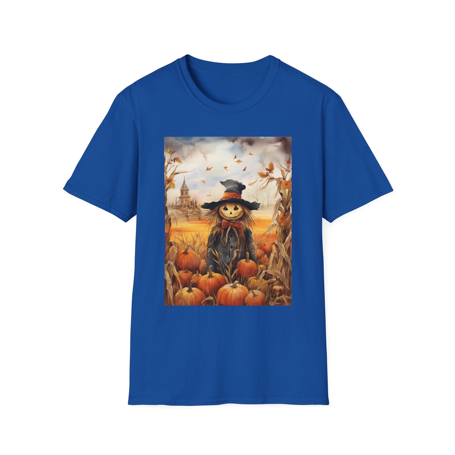 Autumn Scarecrow T-Shirt - Cozy Fall Tee, Pumpkin Patch Shirt, Halloween Apparel, Harvest Festival Gear, Unisex Seasonal Top