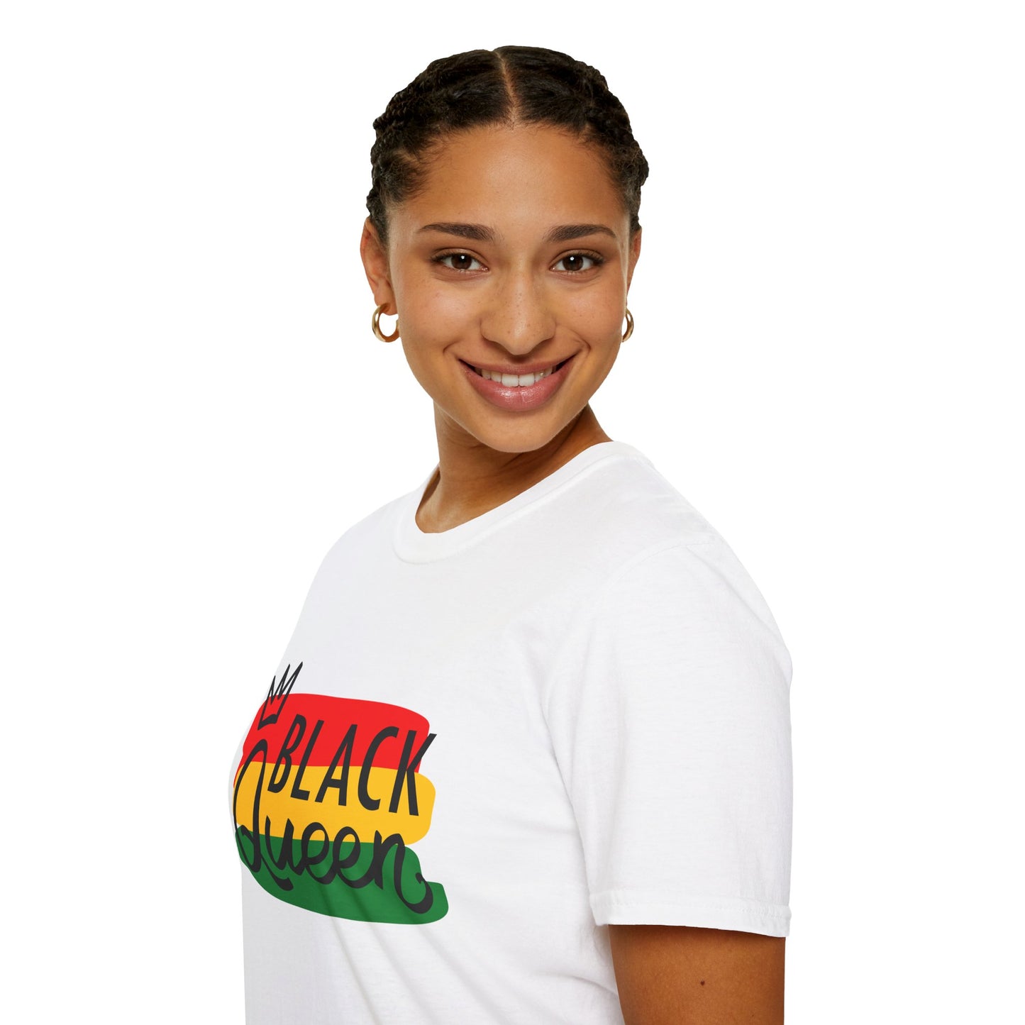 Black Queen Unisex Softstyle T-Shirt | Empowerment, Cultural Pride, Casual Wear, Gift for Her, Black History Month
