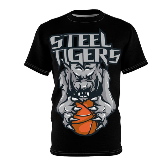 Bold Basketball Tee for Fans, Unisex Sports Shirt, Steel Tigers Merch, Vibrant Gameday Apparel, Perfect for Sports Events, Unique Gift Idea
