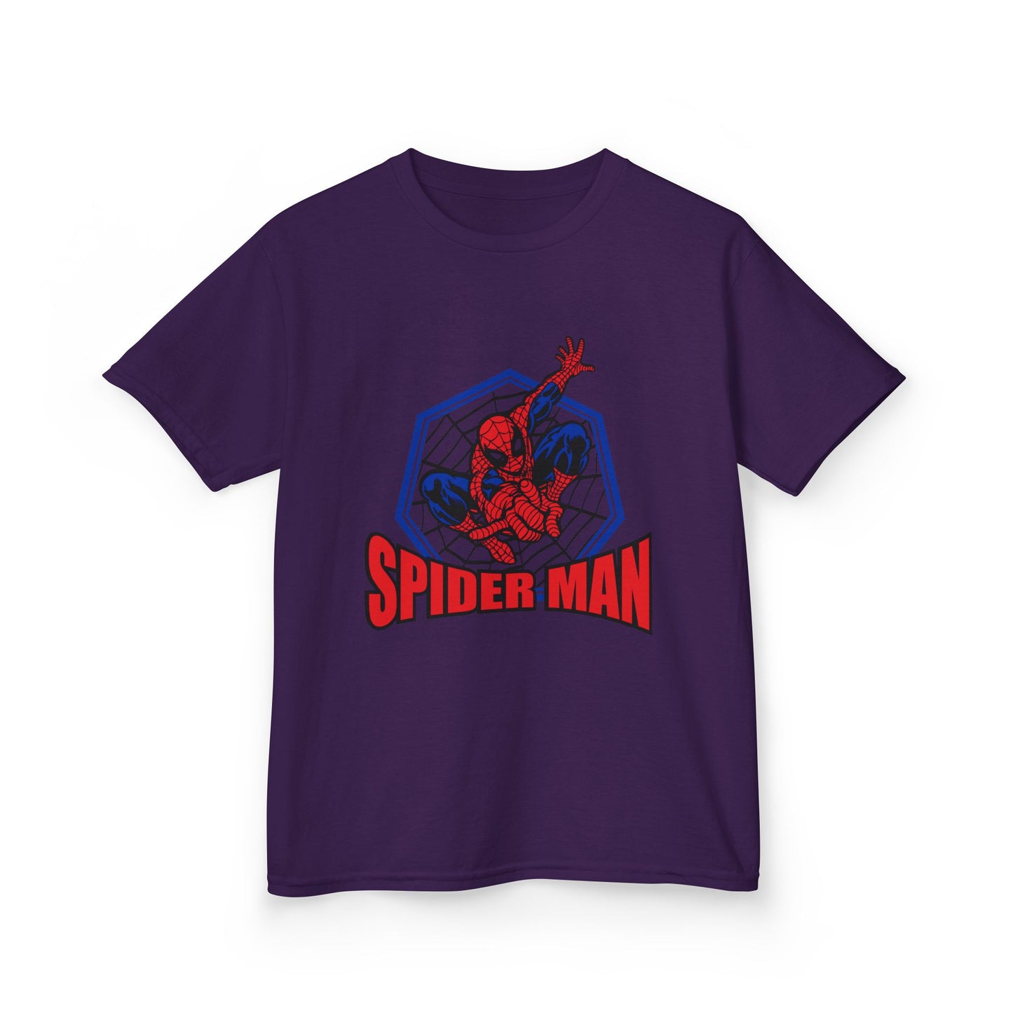 Kids Spider-Man Heavy Cotton Tee, Superhero Shirt, Marvel Tee for Boys, Birthday Gift, Comic-themed Apparel, Playwear