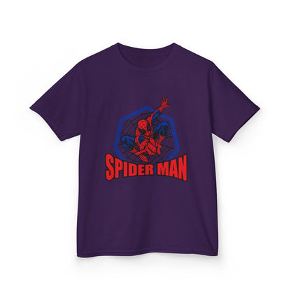 Kids Spider-Man Heavy Cotton Tee, Superhero Shirt, Marvel Tee for Boys, Birthday Gift, Comic-themed Apparel, Playwear