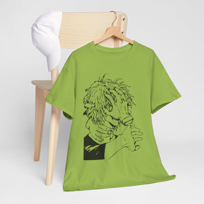 Emotional Unisex Heavy Cotton Tee - Minimalist Art Design