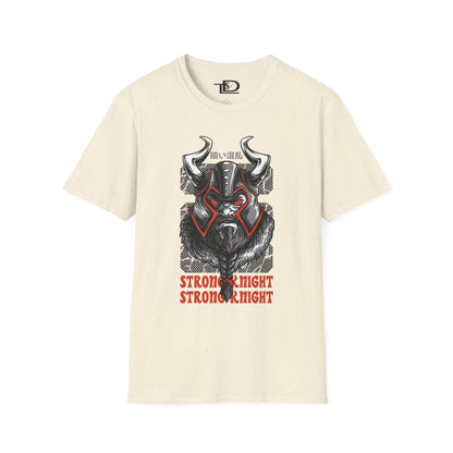Bold Knight Graphic Tee, Unisex Softstyle T-Shirt, Strength Apparel, Casual Wear, Unique Gift, Core Style