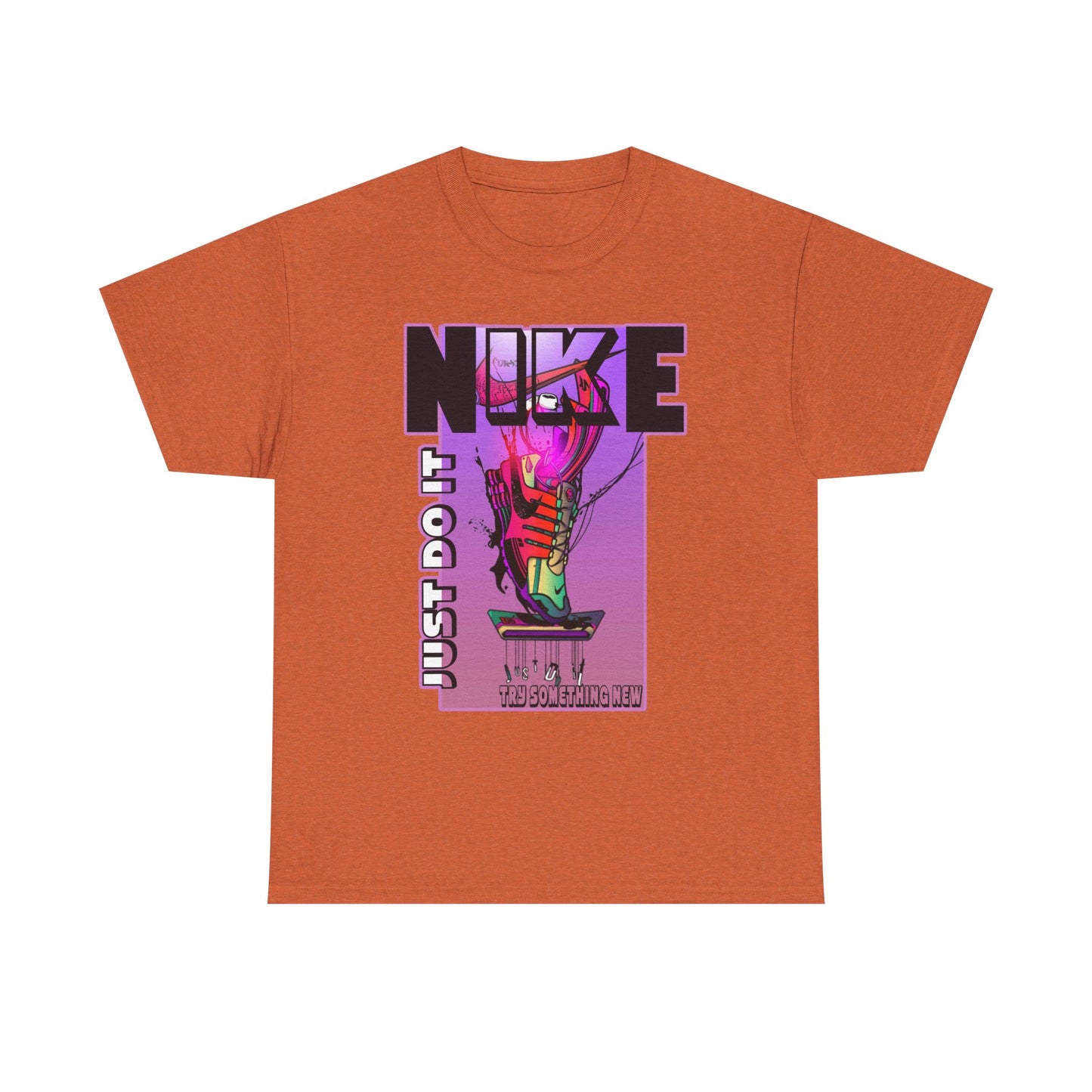 Vintage-Style Nike Unisex Heavy Cotton Tee - Just Do It Graphic Shirt