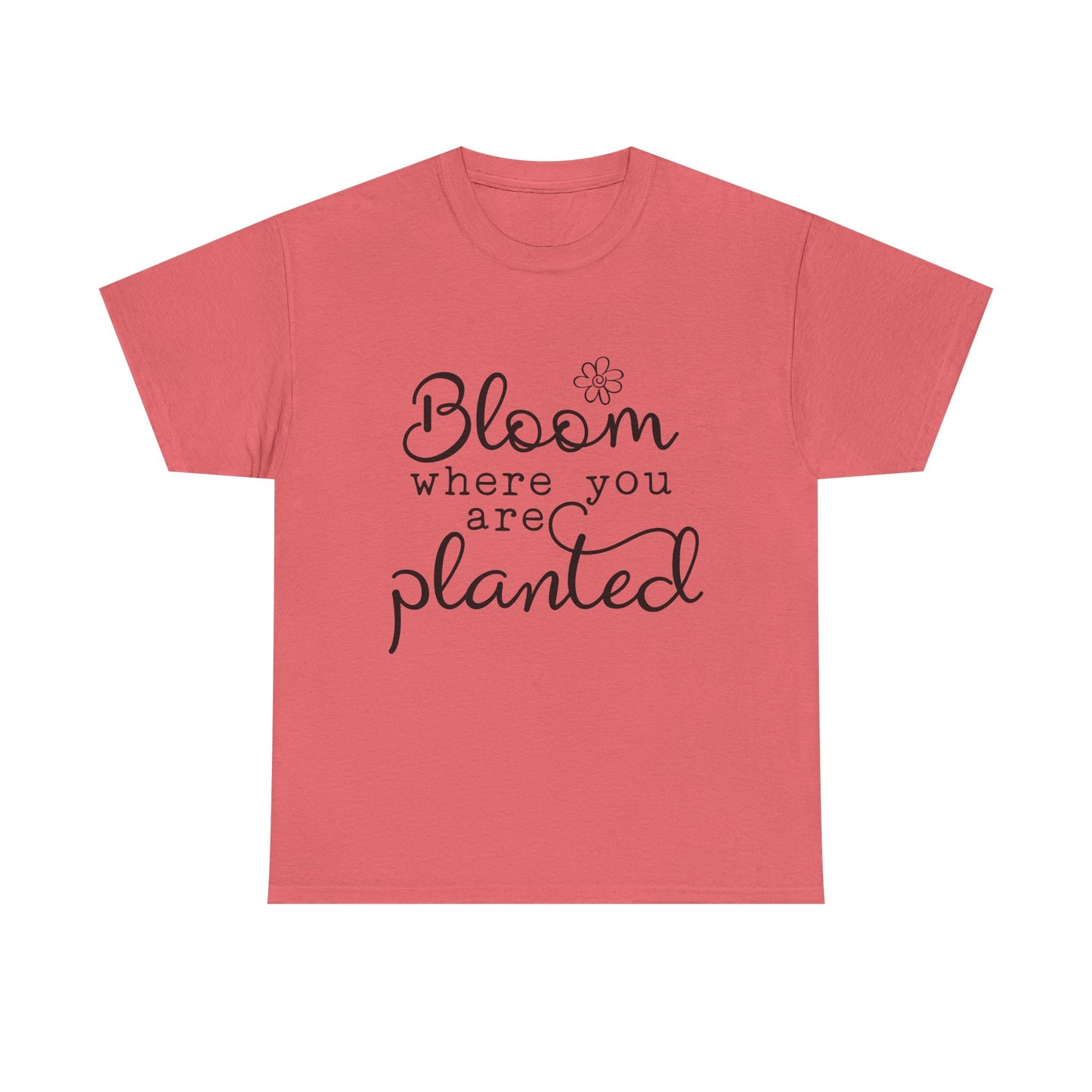 Inspirational Bloom Tee - Unisex Heavy Cotton T-Shirt for Growth Mindset