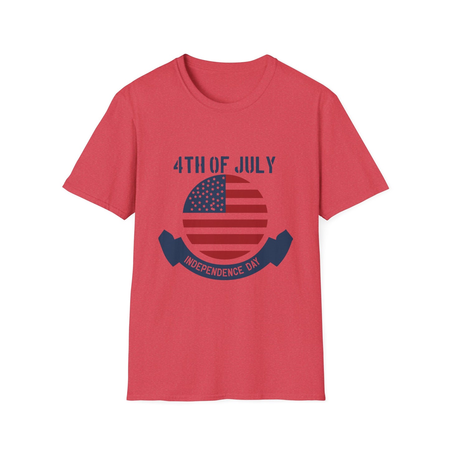 4th of July Unisex Softstyle T-Shirt, Independence Day Tee, Patriotic Shirt, July 4th Celebration Apparel, Summer BBQ Top