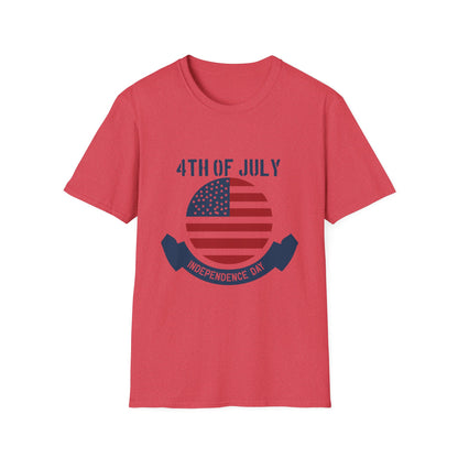 4th of July Unisex Softstyle T-Shirt, Independence Day Tee, Patriotic Shirt, July 4th Celebration Apparel, Summer BBQ Top