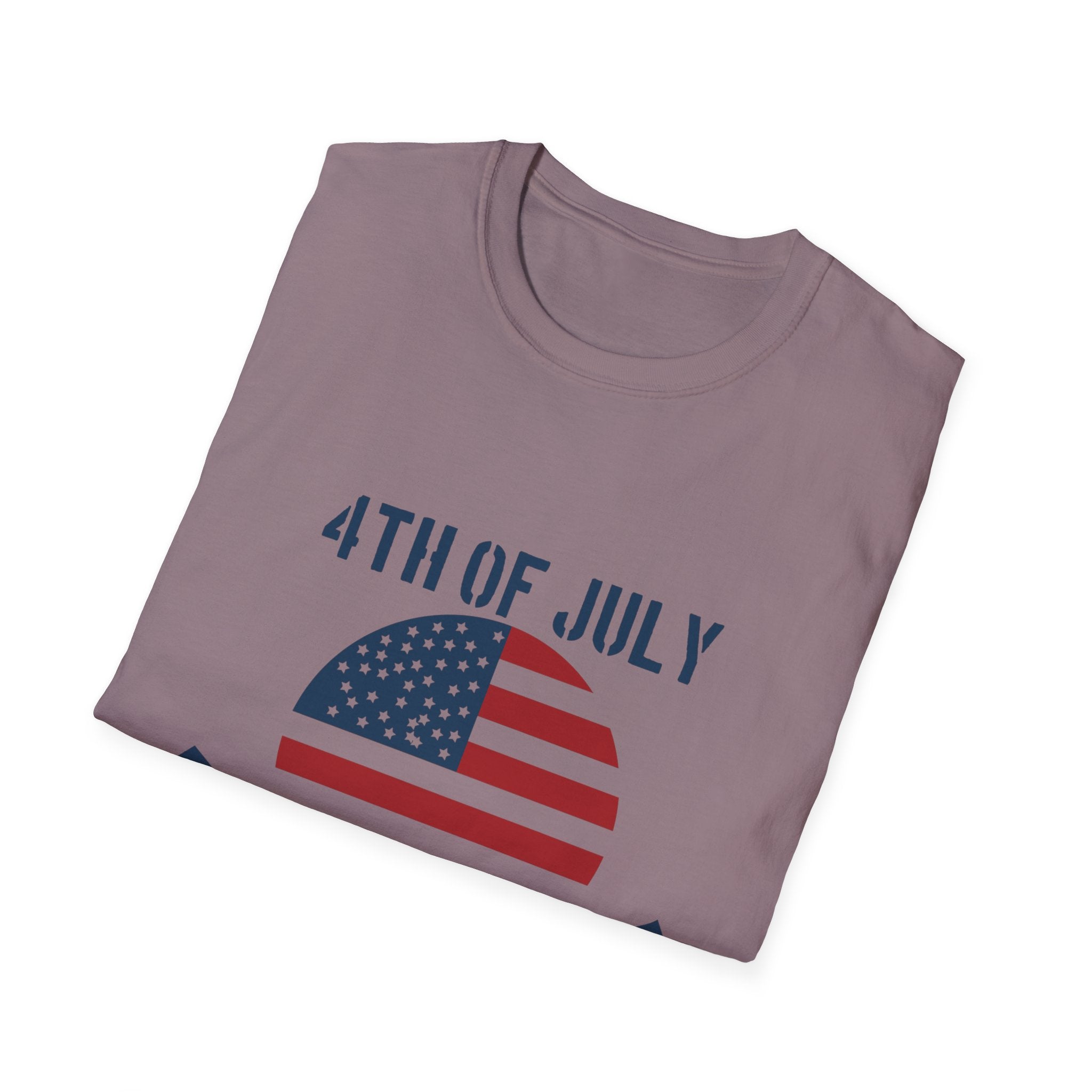 4th of July Unisex Softstyle T-Shirt, Independence Day Tee, Patriotic Shirt, July 4th Celebration Apparel, Summer BBQ Top