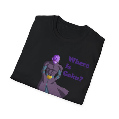 Where Is Goku? Unisex Softstyle T-Shirt for Anime Fans