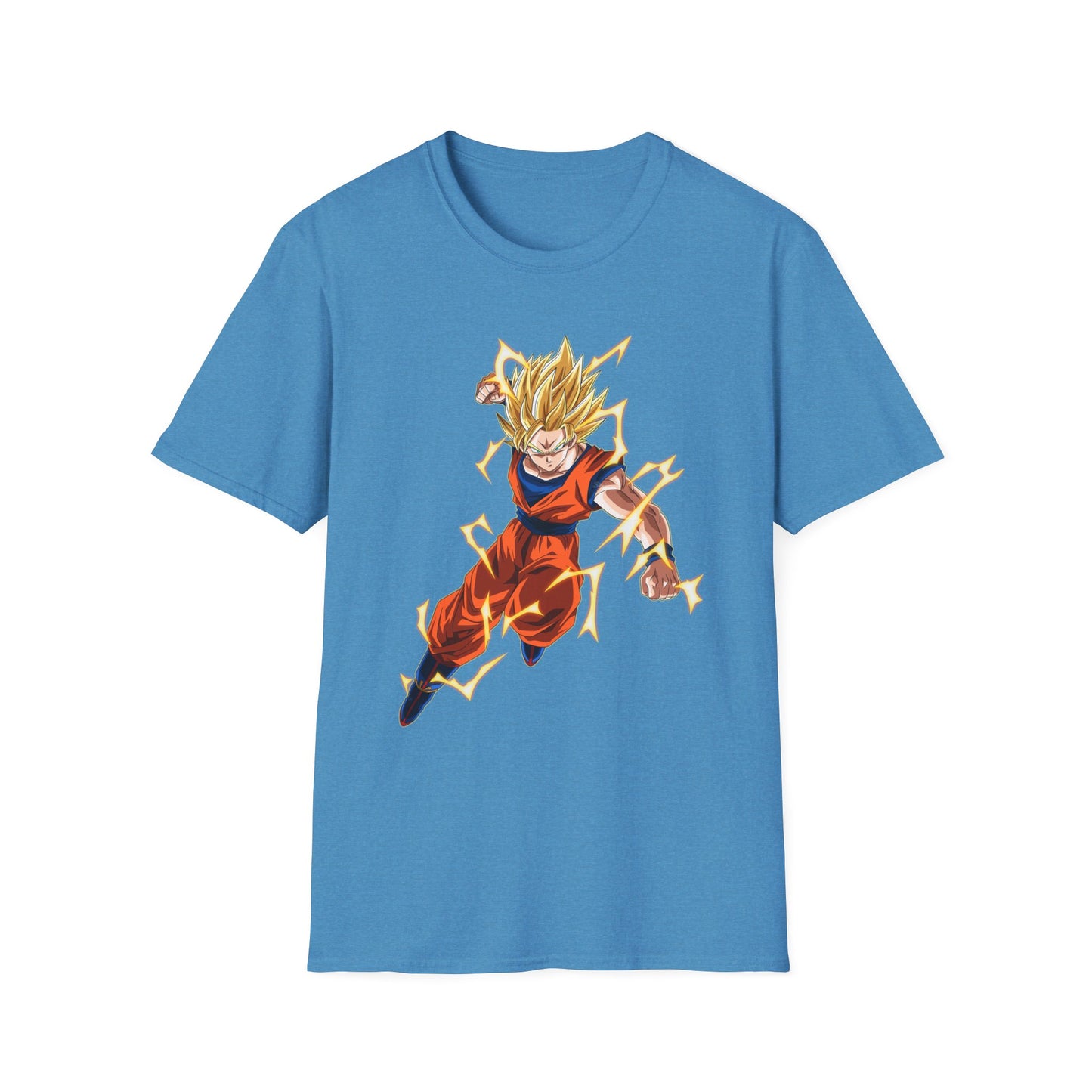 Super Saiyan Goku Unisex Softstyle T-Shirt, Anime Shirt, Dragon Ball Z Tee, Gift for Fans, Streetwear Apparel