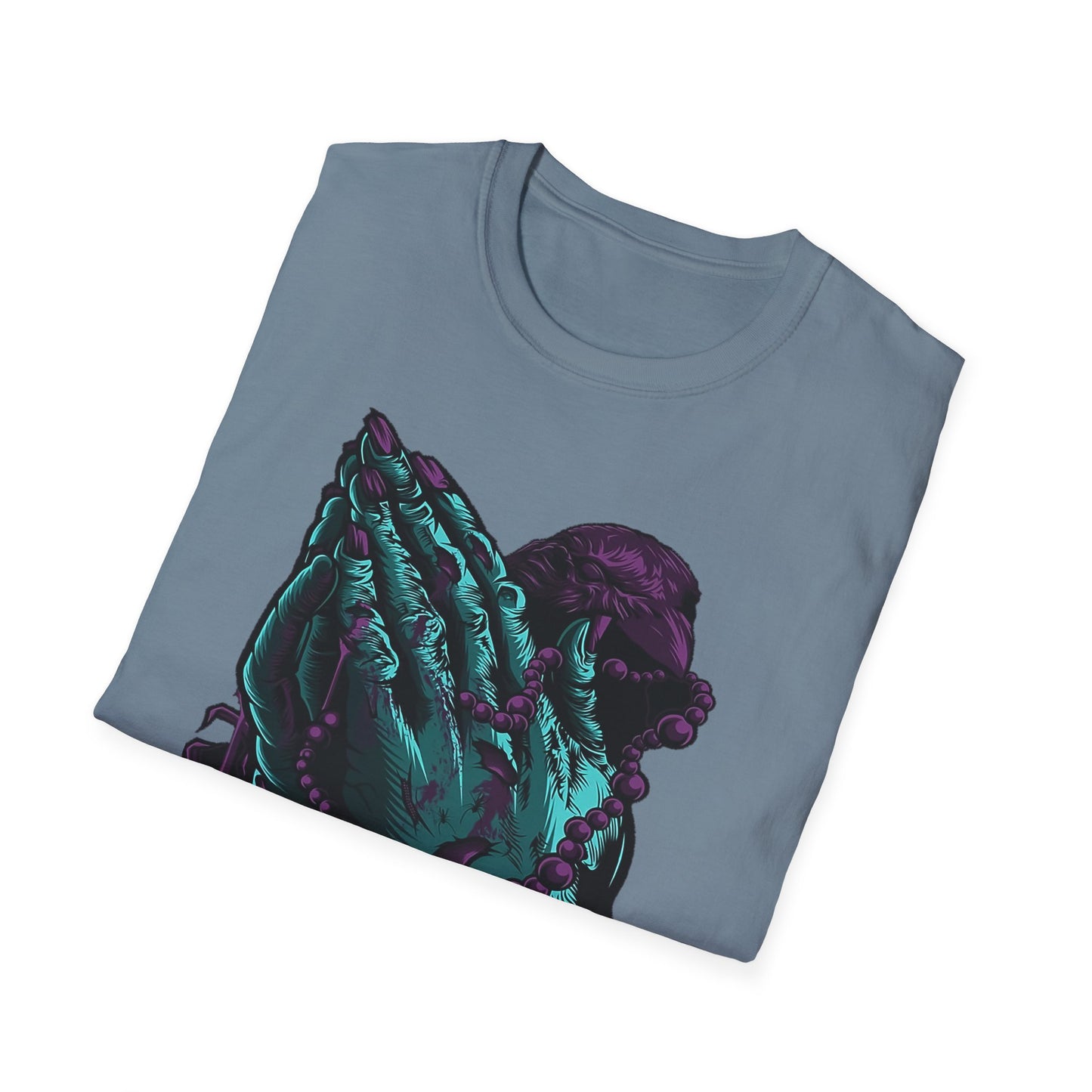 Spiritual Vibes Unisex Softstyle T-Shirt - Praying Hands Design