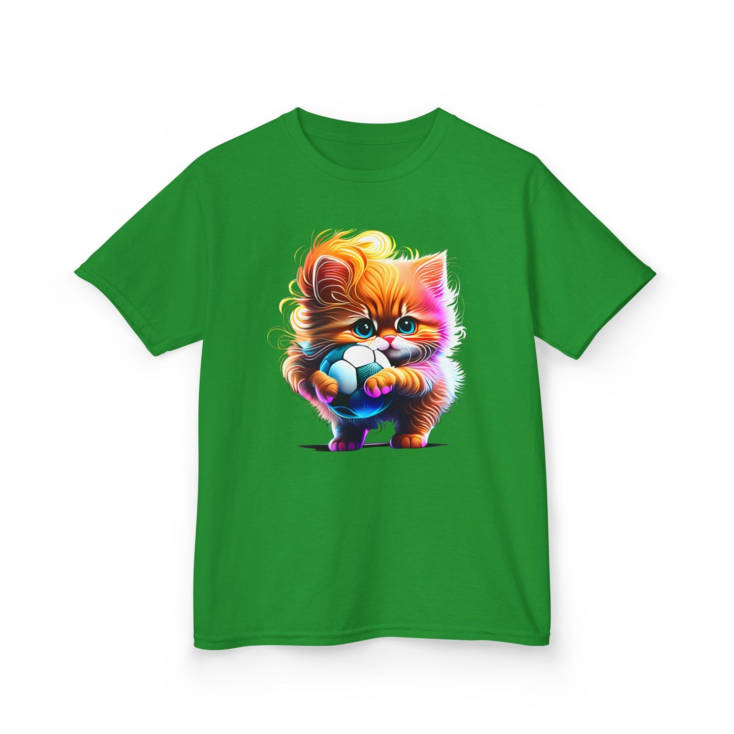 Colorful Kitten Kids Tee - Fun, Playful Cotton T-Shirt for Cat Lovers