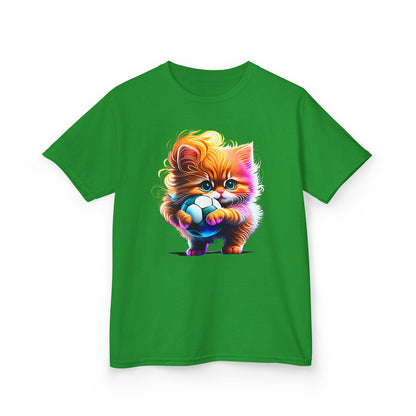 Colorful Kitten Kids Tee - Fun, Playful Cotton T-Shirt for Cat Lovers