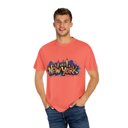 Colorful New York Graffiti T-Shirt, Streetwear Tee, City Vibe Shirt, Travel Souvenir Gift, Urban Fashion, Summer Outfit