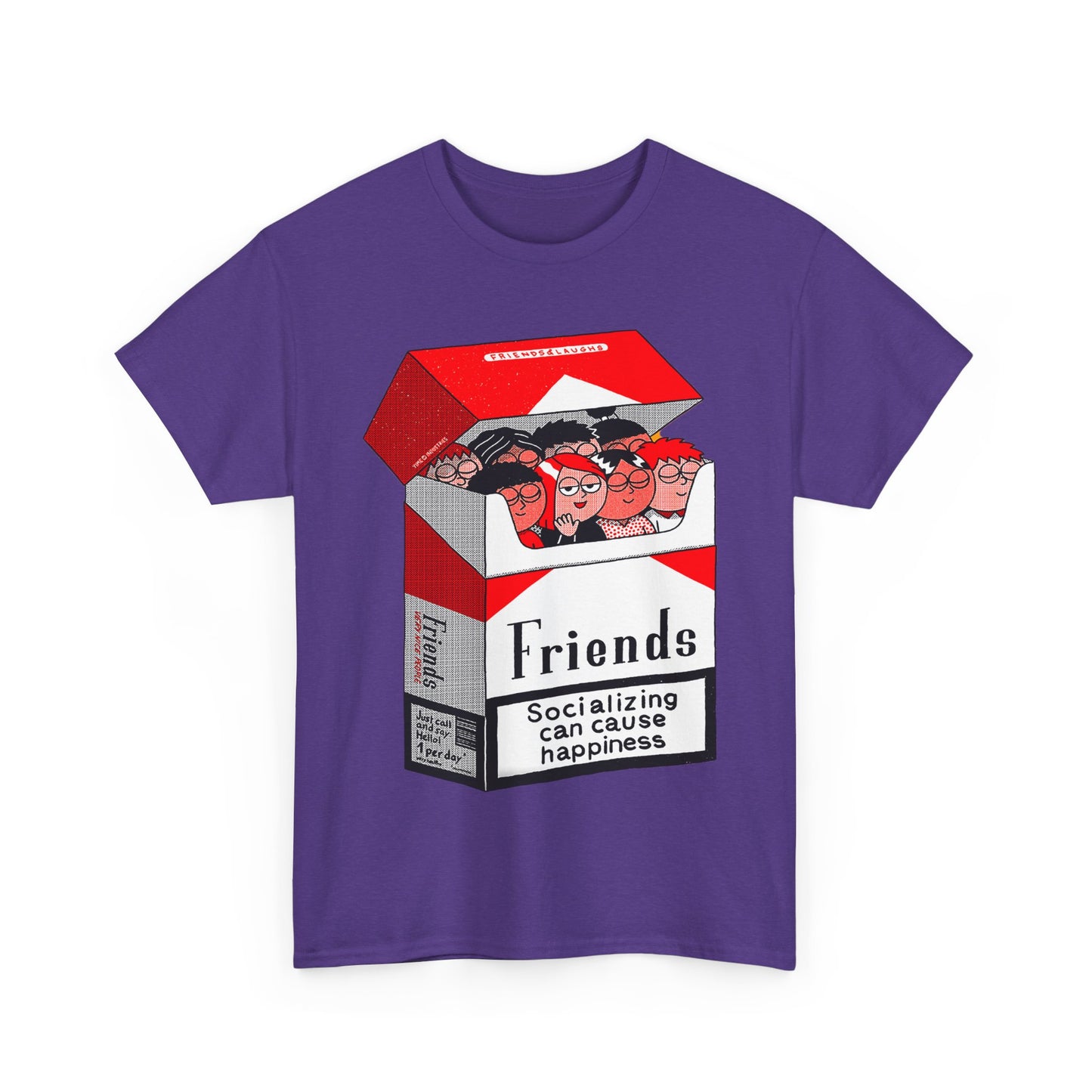 Friends Socializing Unisex Heavy Cotton Tee - Fun Graphic T-Shirt