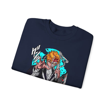 Anime Demon Slayer-Inspired Crewneck Sweatshirt — Ichigo-Style Character Art