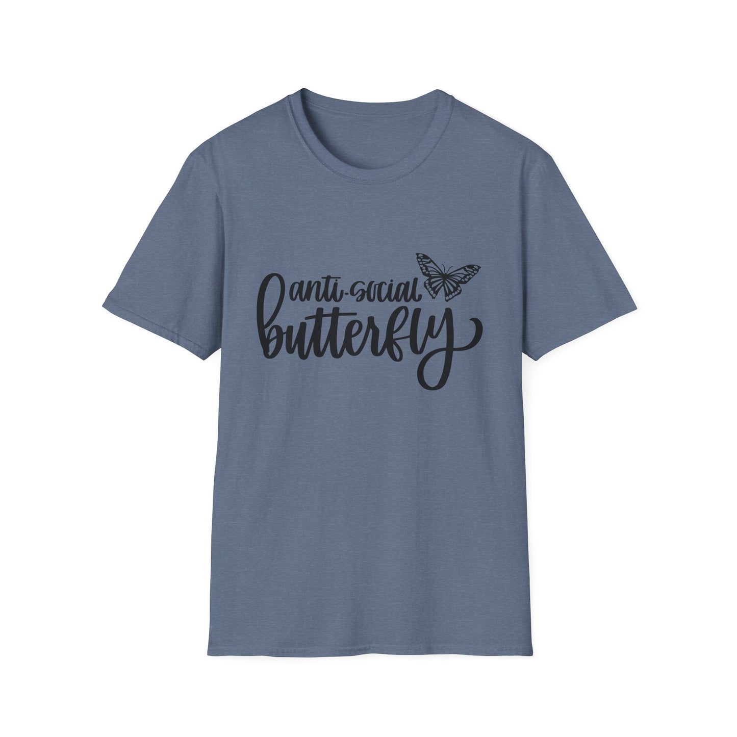 Anti-Social Butterfly Unisex Softstyle T-Shirt - Perfect for Introverts