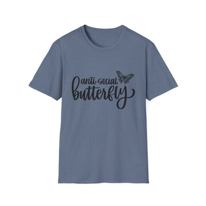 Anti-Social Butterfly Unisex Softstyle T-Shirt - Perfect for Introverts
